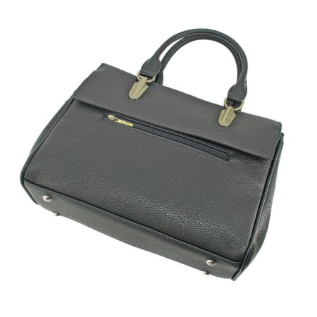 Bag women, genuine leather, green 30x9x23 cm-1