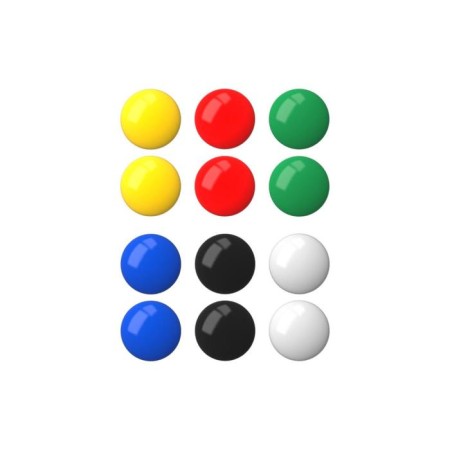 Magnets for boards 20 mm Erichkrause, 12 pieces, mix x 6 colors-1