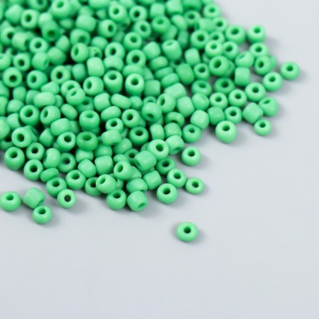 Beads "Zlatka" 08/0, 3 mm, 10 g 0047M Green