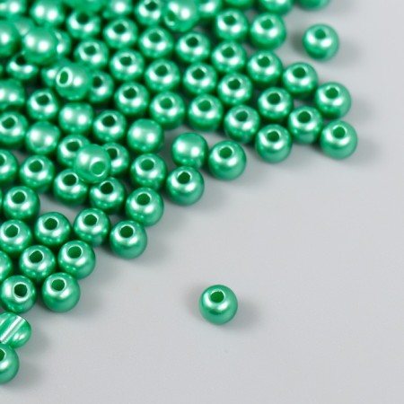 Set of beads "needlework" plastic, diameter 5 mm, 25 g, jade