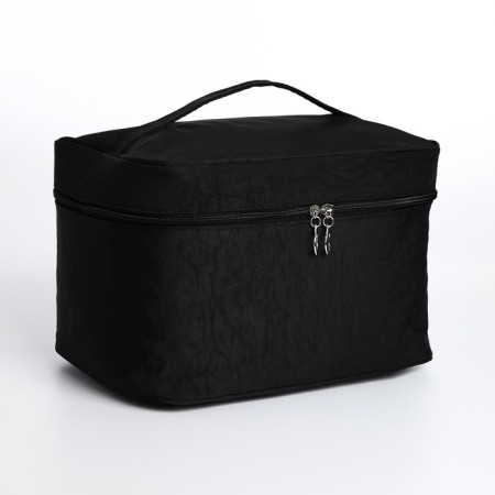 Cosmetic bag with lightning, black color