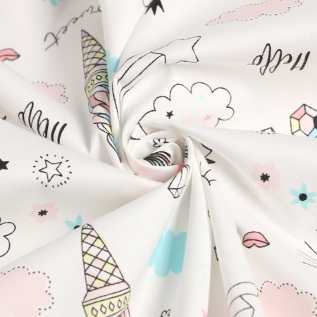Printed "unicorn" Sh.160 cm, satin, 100% cotton-2