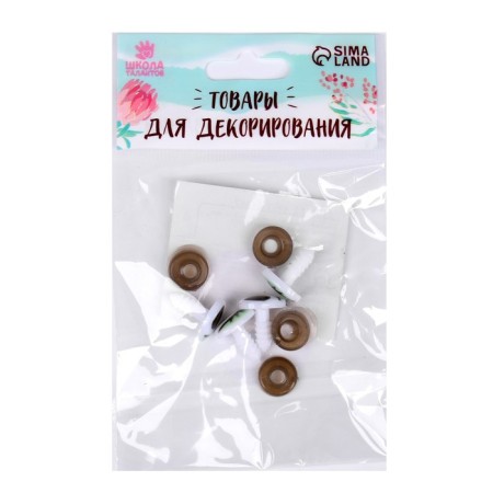 Screw eyes with plugs, set 4 pcs, green color, size 1 pcs: 1.3 × 1 cm-2