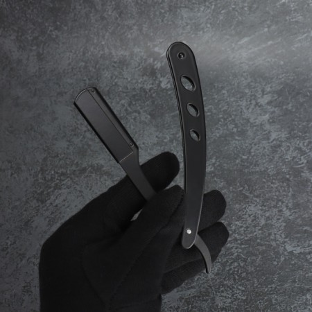 Dangerous razor, shavett, without blades, 13.3 × 21 × 2.8 cm, steel, black color-8