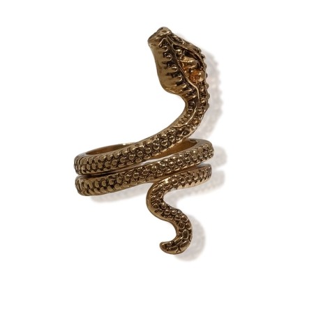 Ring "Snake" two eyes, color black gold, dimensionless-2