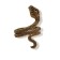 Ring "Snake" two eyes, color black gold, dimensionless