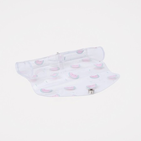 A case for glasses on a button, 15 cm × 3 cm × 6 cm, pink/transparent color-2