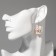 Earrings Assorted "Joy" hares, gray color in silver