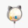 Clock - an alarm clock "Owl" for children, with a mirror and a comb, d -7.5 cm, aa, usb