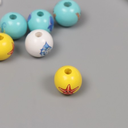Beads for creativity tree "Sea residents" set of 10 pcs 1.6x1.6x1.6 cm-1