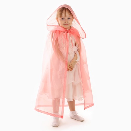 Carnival cloak of children, organza pink, length 85 cm-1