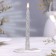 Set of candles of twisted, 1.5x 15 cm, 2 pieces, sparkle, silver