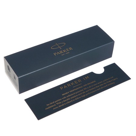 Ballic handle Parker Im Premium K323 Black GT M, stainless steel case, blue ink (1931667)-5