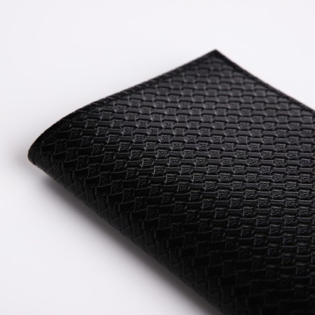 Cover for passport, embossing, braid, black color-3