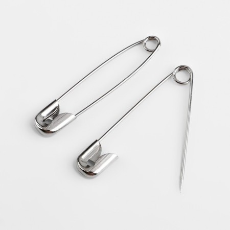 A set of English pins, 28 /32 /38 mm, 12 pcs, silver color-2