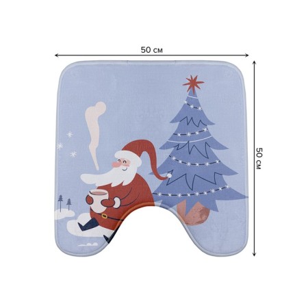 Wallet Rug "Santa Claus under the Christmas tree", anti -slip, size 50x50 cm-1