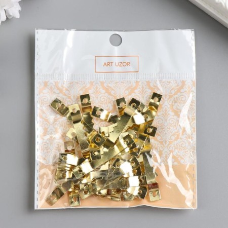 Tough suspension for paintings, photo frames metal (set 40 pcs) gold 4x0.5 cm-5