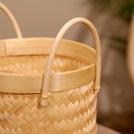 Wicker basket, from bamboo 15x15x20 cm-2