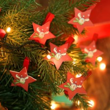 A set of New Year's decor on the clothespin, 6 pcs. 