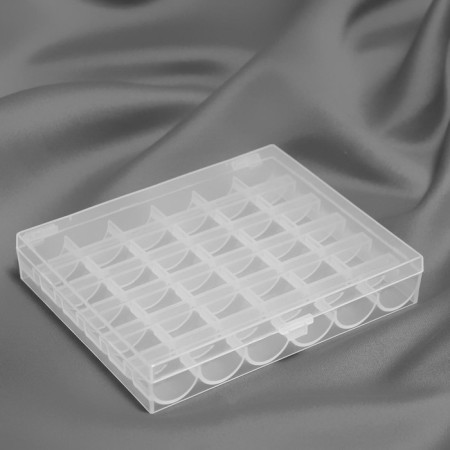 Organizer for threads, 36 rumps, 14.5 × 12 × 2.5 cm, the color is transparent-1