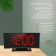 Clock - Electronic desk alarm clock: thermometer, calendar, 17 x 9.5 cm, 3AAA, USB