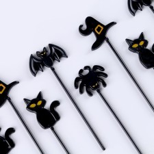 Halloween skewers, in a set of 12 pcs., Black color
