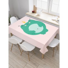 The tablecloth “Satisfied frog”, rectangular, oxford, size 145x180 cm
