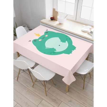 The tablecloth “Satisfied frog”, rectangular, oxford, size 145x180 cm