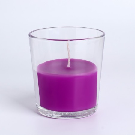 Candle in a smooth glass flavored "mountain lavender", 8.5 cm-1
