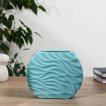 VAZA Ceramics desktop "Ivi" 18 cm, blue