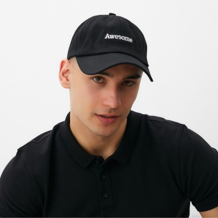 Cap "Awesome" minku, black color, size 58-3