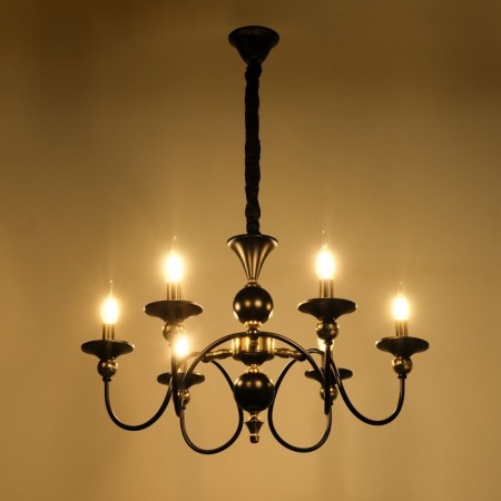 Milano chandelier 6he14 40W black and gold 68x68x79 cm-2