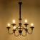 Milano chandelier 6he14 40W black and gold 68x68x79 cm