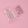 Zebra overhead nails, 24 pcs, with glue plates, soft square shape, white/silver color