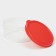 Container Round shares, food, 150 ml, red color