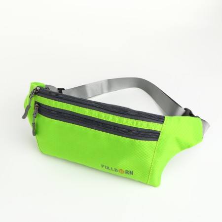 Board belt on lightning, 2 external pockets, green color