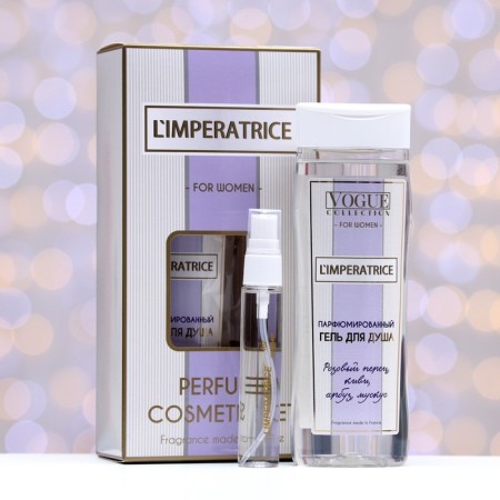 Gift set L`Imperatrice, shower gel 250 ml, perfumery water in a pen, 30 ml