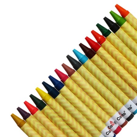 Pencils wax 18 colors, 93 x 8 mm, calligrata, in a cardboard box-3