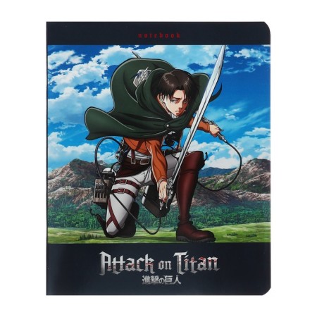Notebook A5, 48 sheets cell "Titanes attack season 1-3", covered cardboard, block 65g/m2, 5V mix-6