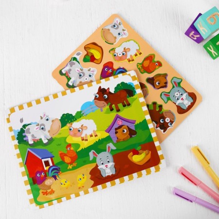 Velcro game "Animals", 0.4 × 30 × 22.5 cm