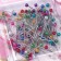 Portnovskiy pins, 37 mm, 100 pcs, colorful color