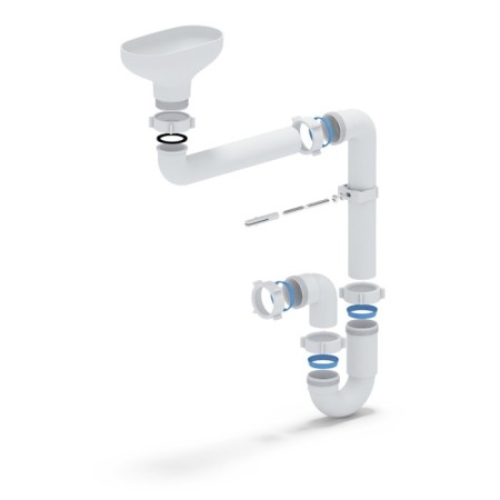 Siphon for the washing "Ani Plast" DR5000, 1 1/2 "x 40 mm, direct -flowing, with a jet rupture, deregistered-1