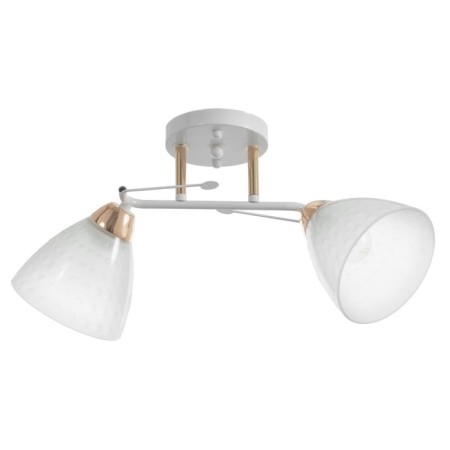Causte "Natalia" 2x60W E27 white/gold 46x25x26cm