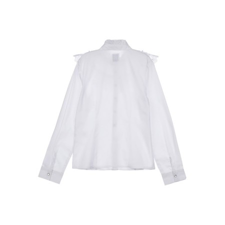 Blouse for a girl with ruffles and beads, height 140 cm-2