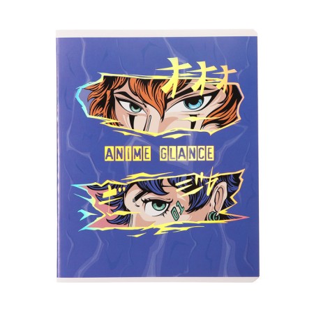 Notebook of 48 sheets in the “Eye anime” cage, covered cardboard, selective UV-cling, foil embossing, block 70 g/m2, mix-4