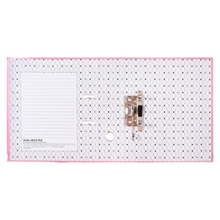 A4, 75 mm, calligrata registrar folder, PVC, embossing "Len", metal edging, pocket for a spine, assembled, assembled, mix-3