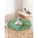 Groundpress on the table "Tropical leaves", round, oxford, elastic band, size 120x120 cm, diameter 75-100 cm