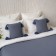 Decorative pillowcase "Shifu", size 40x40 cm, dark blue color