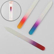 Rainbow glass glass for nails, 14 cm, in a case, color mix