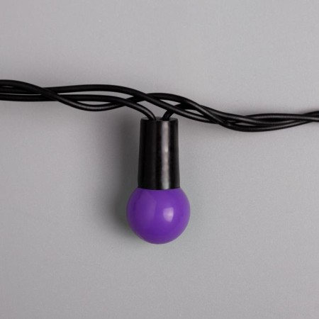 Garland “thread” 20 m with nozzles “balls 1.5 cm”, IP44, dark thread, 200 LED, purple purple, 8 modes, 220 V-3
